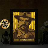 Jim Hopper - Paper Cut Light Box File - Cricut File - 20x26cm - LightBoxGoodMan - LightboxGoodman