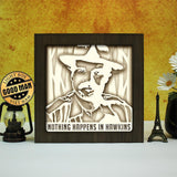 Jim Hopper Square - Paper Cut Light Box File - Cricut File - 20x20cm - LightBoxGoodMan - LightboxGoodman