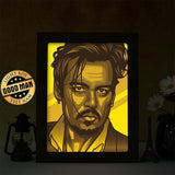 Johnny Depp – Paper Cut Light Box File - Cricut File - 20x26cm - LightBoxGoodMan - LightboxGoodman