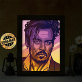 Johnny Depp – Paper Cut Light Box File - Cricut File - 20x26cm - LightBoxGoodMan - LightboxGoodman