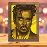 Johnny Depp - Paper Cutting Light Box - LightBoxGoodman - LightboxGoodman