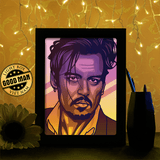 Johnny Depp - Paper Cutting Light Box - LightBoxGoodman - LightboxGoodman