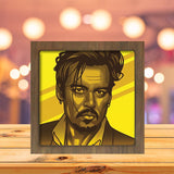 Johnny Depp Square - Paper Cutting Light Box - LightBoxGoodman