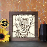 Johnny Depp Square - Paper Cutting Light Box - LightBoxGoodman - LightboxGoodman