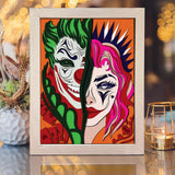 Joker And Harley – Paper Cut Light Box File - Cricut File - 20x20cm - LightBoxGoodMan