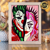 Joker And Harley – Paper Cut Light Box File - Cricut File - 20x20cm - LightBoxGoodMan - LightboxGoodman