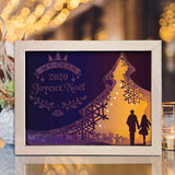 Joyeux Noel 1 – Paper Cut Light Box File - Cricut File - 20x26cm - LightBoxGoodMan