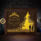 Joyeux Noel 1 – Paper Cut Light Box File - Cricut File - 20x26cm - LightBoxGoodMan - LightboxGoodman