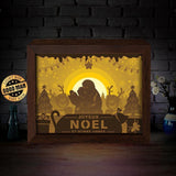 Joyeux Noel 10 – Paper Cut Light Box File - Cricut File - 20x26cm - LightBoxGoodMan - LightboxGoodman