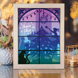 Joyeux Noel 12 – Paper Cut Light Box File - Cricut File - 20x26cm - LightBoxGoodMan - LightboxGoodman