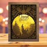 Joyeux Noel 17 - Paper Cutting Light Box - LightBoxGoodman - LightboxGoodman