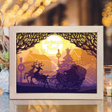 Joyeux Noel 8 – Paper Cut Light Box File - Cricut File - 20x26cm - LightBoxGoodMan