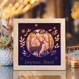 Joyeux Noel Deer – Paper Cut Light Box File - Cricut File - 20x20cm - LightBoxGoodMan - LightboxGoodman