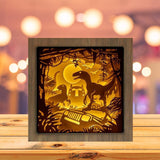 Jurassic Park 1 Square - Paper Cutting Light Box - LightBoxGoodman