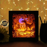 Jurassic Park 1 Square - Paper Cutting Light Box - LightBoxGoodman - LightboxGoodman