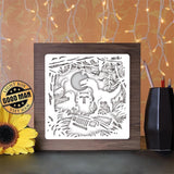 Jurassic Park 1 Square - Paper Cutting Light Box - LightBoxGoodman - LightboxGoodman