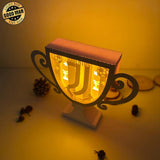 Juventus 2 - Paper Cut Cup Light Box File - Cricut File - 24,2x28,5cm - LightBoxGoodMan - LightboxGoodman