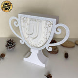 Juventus 2 - Paper Cut Cup Light Box File - Cricut File - 24,2x28,5cm - LightBoxGoodMan - LightboxGoodman