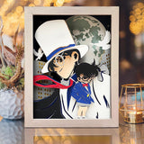 Kaitou Kid and Conan - Colored Paper Cut Light Box File - Cricut File - 20x26cm - LightBoxGoodMan - LightboxGoodman