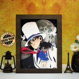 Kaitou Kid and Conan - Colored Paper Cut Light Box File - Cricut File - 20x26cm - LightBoxGoodMan - LightboxGoodman