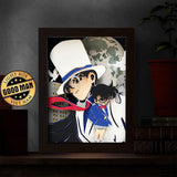 Kaitou Kid and Conan - Colored Paper Cut Light Box File - Cricut File - 20x26cm - LightBoxGoodMan - LightboxGoodman