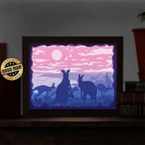 Kangaroo – Paper Cut Light Box File - Cricut File - 8x10 inches - LightBoxGoodMan - LightboxGoodman