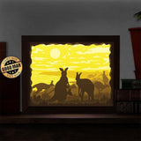 Kangaroo – Paper Cut Light Box File - Cricut File - 8x10 inches - LightBoxGoodMan - LightboxGoodman