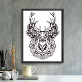 Kirigami Deer Mandala – Paper Cutting SVG Template files, 20x27 cm