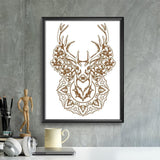 Kirigami Deer Mandala – Paper Cutting SVG Template files, 20x27 cm - LightboxGoodman