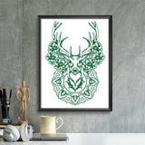 Kirigami Deer Mandala – Paper Cutting SVG Template files, 20x27 cm - LightboxGoodman