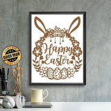 Kirigami Easter 2 – Paper Cutting SVG Template files - 20x27cm - LightBoxGoodMan - LightboxGoodman