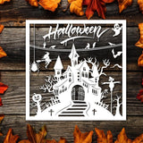 Kirigami Halloween 1 – Paper Cutting SVG Template files, 20x20 cm - LightboxGoodman