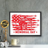 Kirigami Memorial Day – Paper Cutting SVG Template files, 19x29 cm - LightboxGoodman