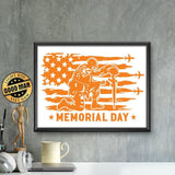 Kirigami Memorial Day – Paper Cutting SVG Template files, 19x29 cm - LightboxGoodman