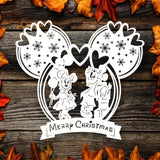 Kirigami Mickey Christmas – Paper Cutting SVG Template files, 20x22 cm - LightboxGoodman