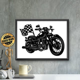 Kirigami Motorcycle – Paper Cutting SVG Template files, 26x18 cm - LightboxGoodman