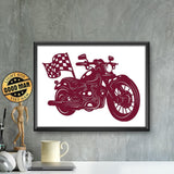 Kirigami Motorcycle – Paper Cutting SVG Template files, 26x18 cm - LightboxGoodman