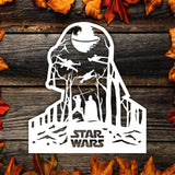 Kirigami Star Wars 1 – Paper Cutting SVG Template files, 20x22 cm