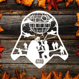 Kirigami Star Wars 2 – Paper Cutting SVG Template files, 20x20 cm