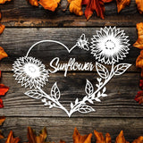 Kirigami Sunflower 2 – Paper Cutting SVG Template files, 20x27 cm