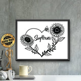 Kirigami Sunflower 2 – Paper Cutting SVG Template files, 20x27 cm - LightboxGoodman