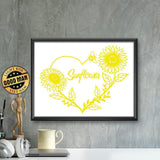 Kirigami Sunflower 2 – Paper Cutting SVG Template files, 20x27 cm - LightboxGoodman