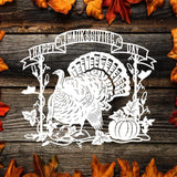 Kirigami Thanksgiving Day 3 – Paper Cutting SVG Template files, 20x23 cm