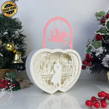 Kissing Love - Paper Cut Love Locks Light Box File - Cricut File - 9,9x7,7 Inches - LightBoxGoodMan - LightboxGoodman