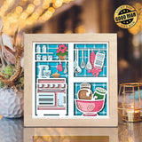 Kitchen 2 – Paper Cut Light Box File - Cricut File - 8x8 inches - LightBoxGoodMan - LightboxGoodman