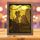 Lady and the Tramp - Paper Cutting Light Box - LightBoxGoodman