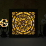 Leo - 12 Zodiac – Paper Cut Light Box File - Cricut File - 20x20cm - LightBoxGoodMan - LightboxGoodman