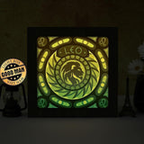 Leo - 12 Zodiac – Paper Cut Light Box File - Cricut File - 20x20cm - LightBoxGoodMan - LightboxGoodman