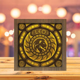 Leo - 12 Zodiac - Paper Cutting Light Box - LightBoxGoodman - LightboxGoodman