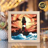 Lighthouse 13 – Paper Cut Light Box File - Cricut File - 8x8 Inches - LightBoxGoodMan - LightboxGoodman